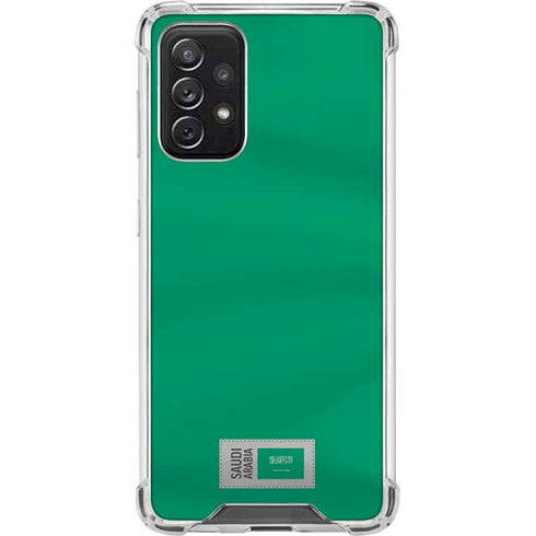Saudi Arabia Soccer Flag Galaxy A72 5G Clear Case